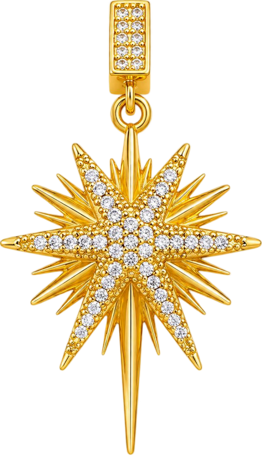 Gold Starburst Charm