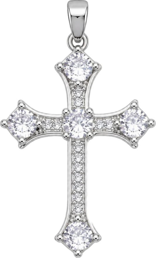 Silver Cross Charm