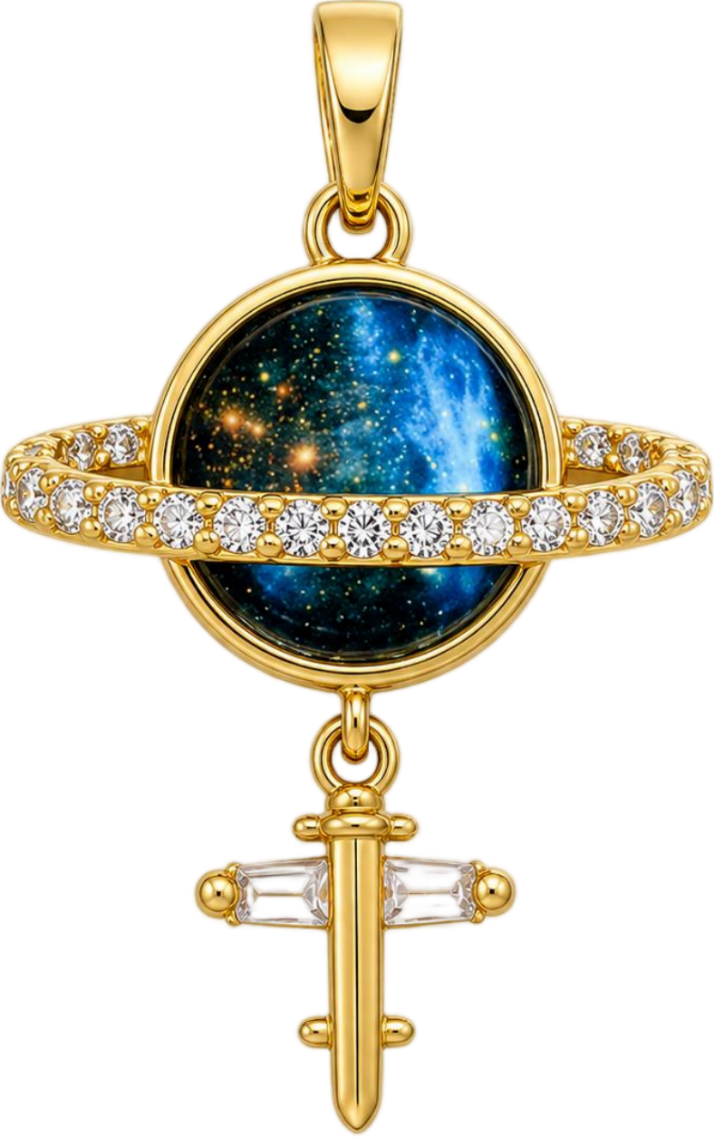 Planet Airplane Charm