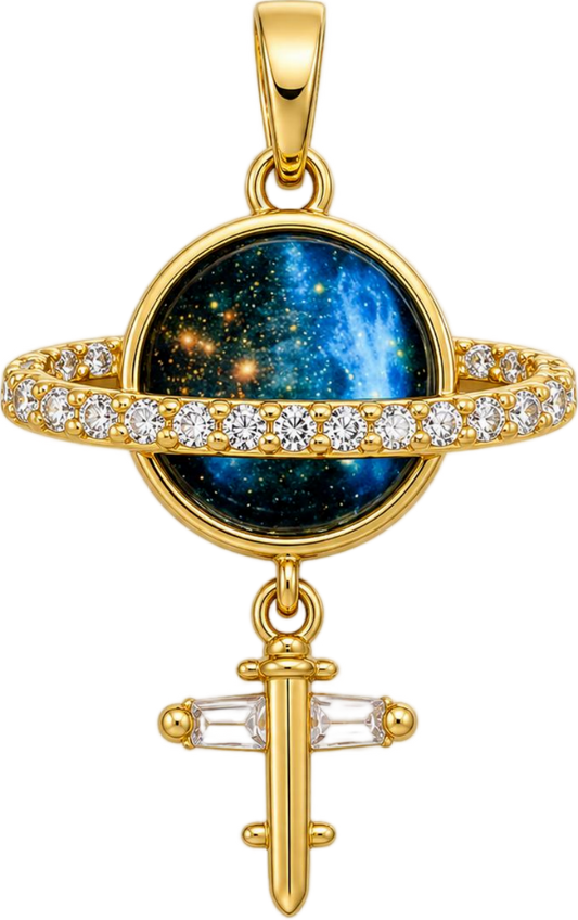 Planet Airplane Charm
