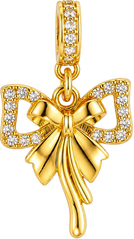 Gold Bow Charm