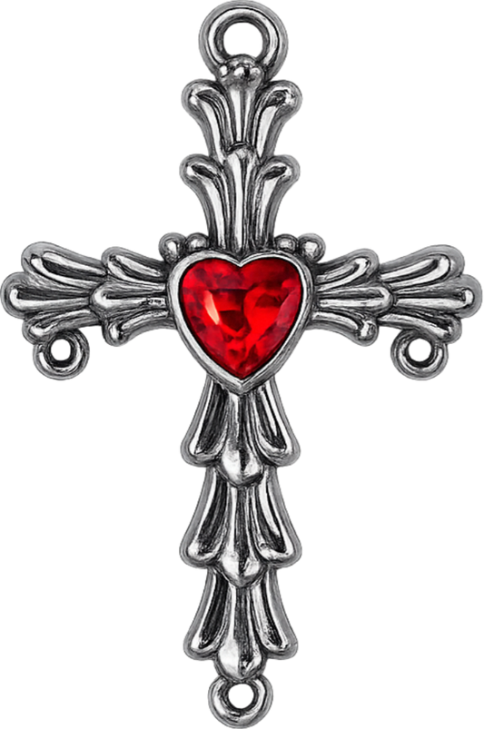 Heart Cross Charm