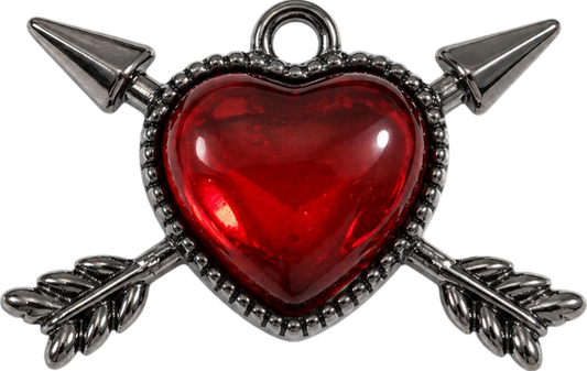 Arrow Heart Charm