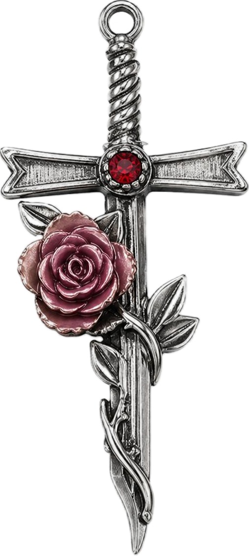 Rose Sword Charm