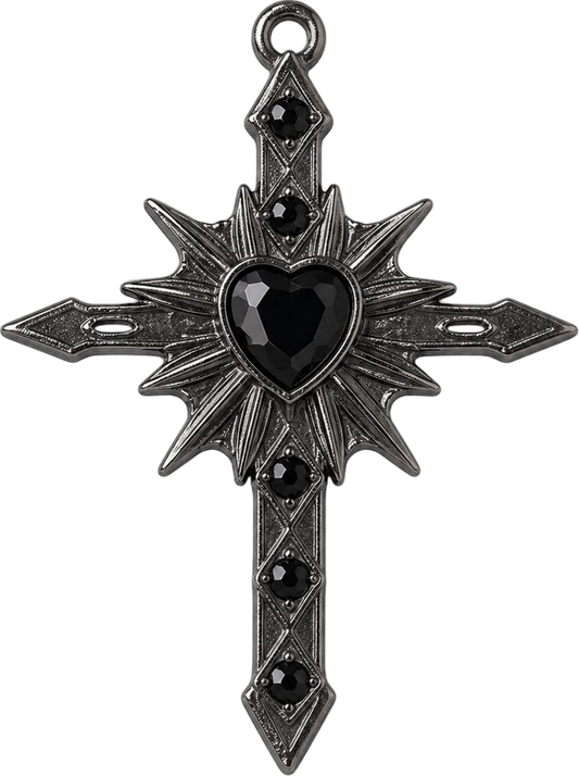 Black Cross Charm