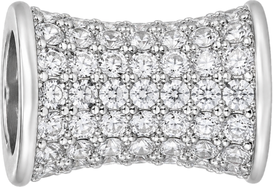 Silver Pavé Barrel