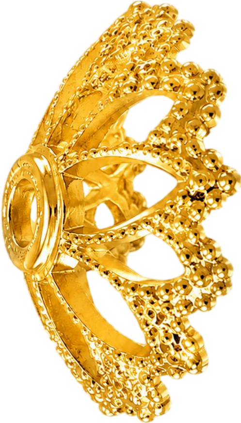 Gold Openwork Crescent Accent Left