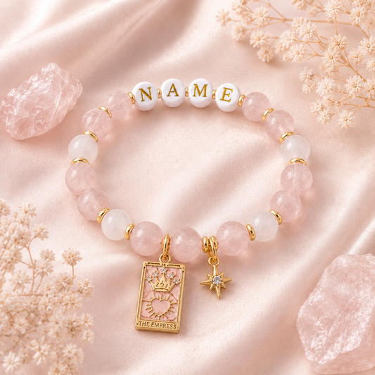 Rose Quartz Name Bracelet – Love & Empress Energy
