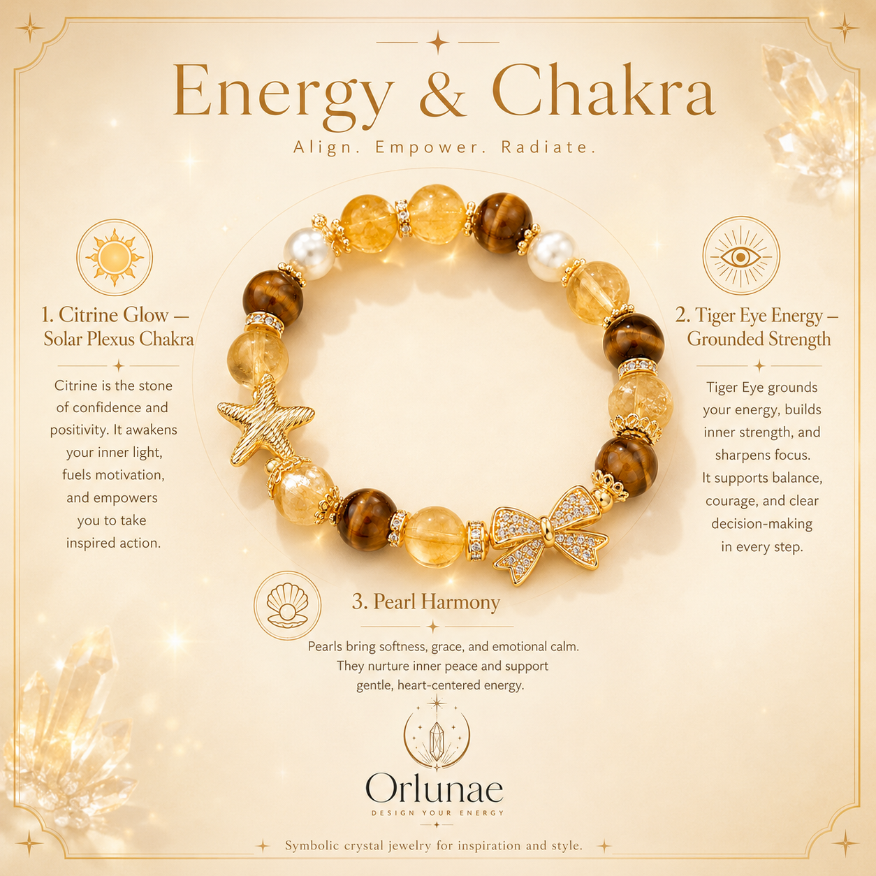 Golden Tiger’s Eye & Citrine Pearl Bracelet – Confidence & Joy Energy